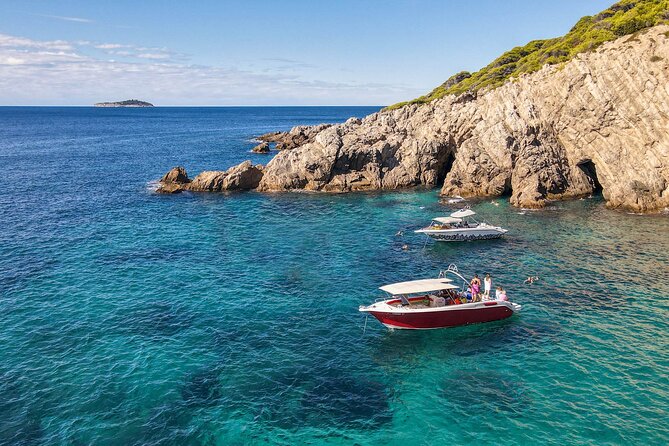 Blue Cave, Green Cave & Lopud Beach small group Speed boat Tour - Three Green Caves, a canyon, and more open water