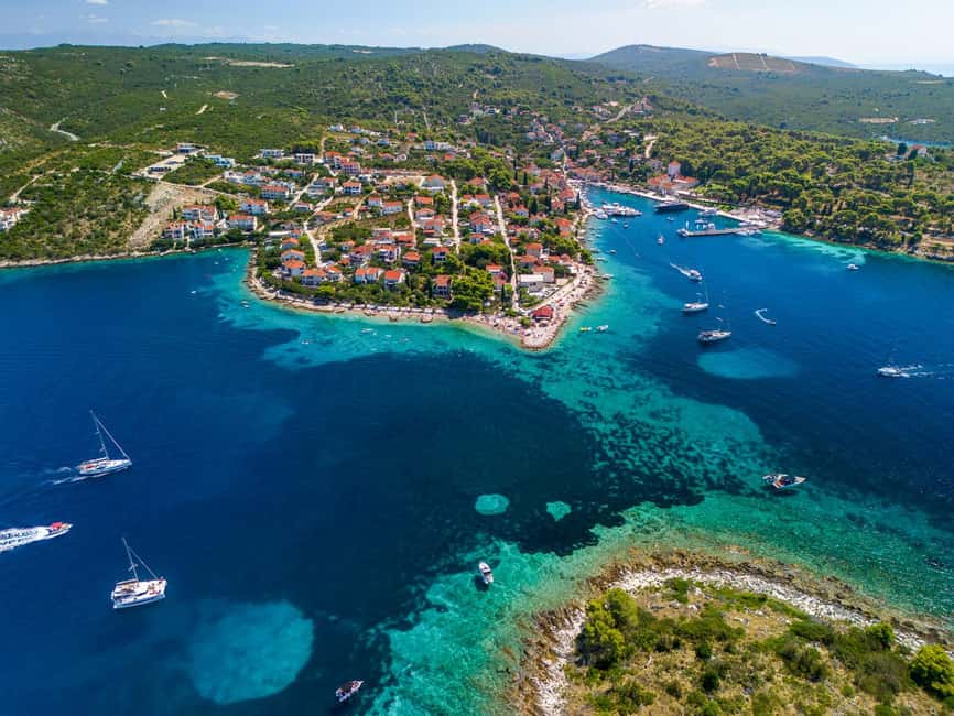 Blue Lagoon & Šolta Small-Group Boat Tour from Split - Branac Bay is the quiet final swim