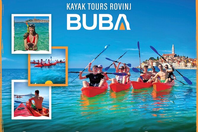BUBA-Kayak Tours Rovinj FREE-drinks,pictures,snorkeling equipment - Paddling across the water to Katarina Island
