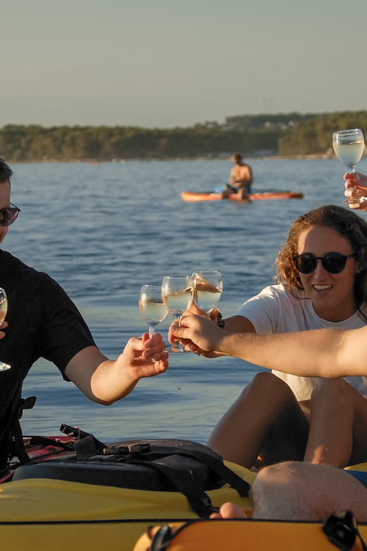 Cape Kamenjak: Sunset Kayak/SUP Wine Tour - From Medulin Bay toward Trumbuja Island
