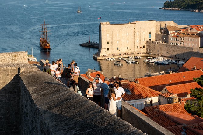 City Walls of Dubrovnik - The views over rooftops, harbor, and Lokrum