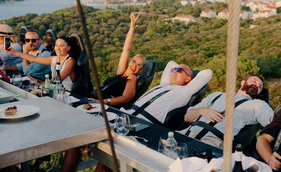 Dinner in the Sky Dubrovnik - Photos, music, and the shared table