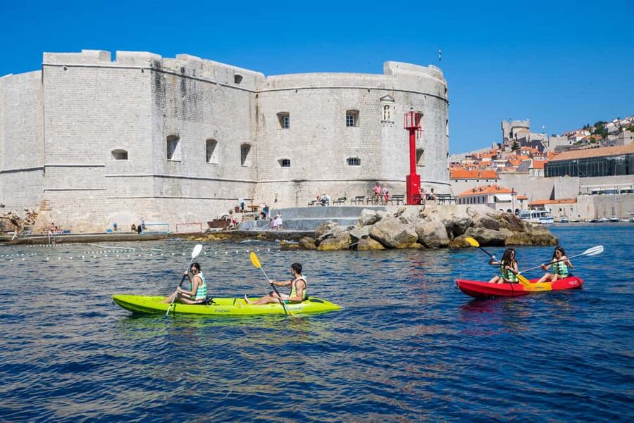 Dubrovnik: Kayak Rental - Paddling beside the city walls