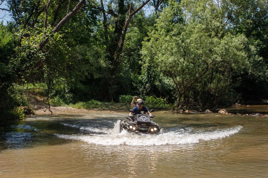 Dubrovnik: Kojan Koral ATV Quad Safari with transport - Getting comfortable on a Can-Am 700