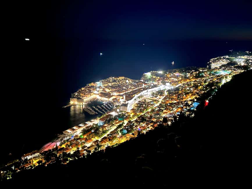 Dubrovnik Night Drive: Lights of the Adriatic - The Fortress Rooftop on Mount Srđ