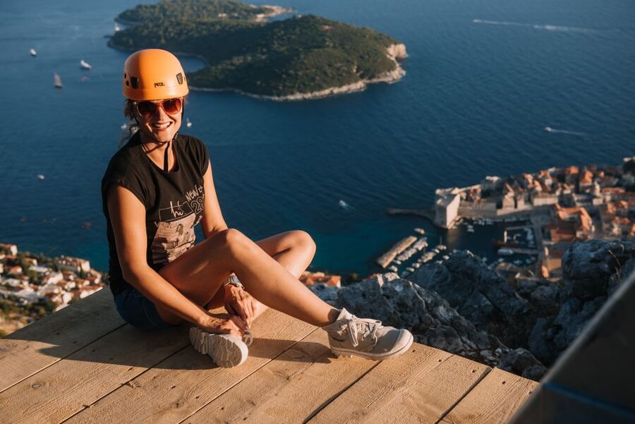Dubrovnik: Panorama Zipline Tour - The safety briefing and practice line