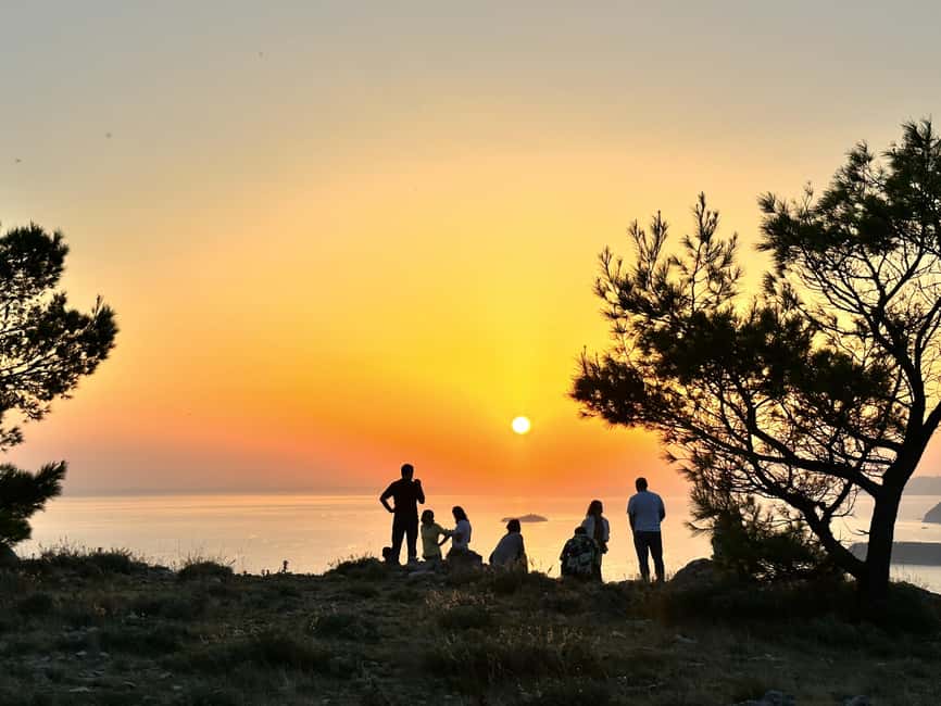 Dubrovnik Sunset Mountain Tour With Wine - Sunset above the western islands