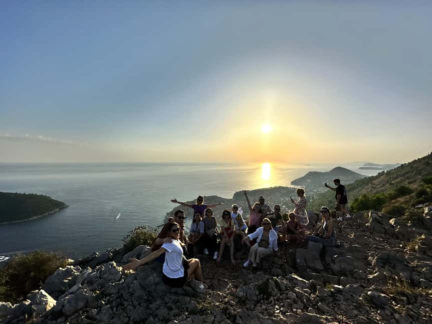 Dubrovnik Sunset Mountain Tour With Wine - Croatian wine with the changing light