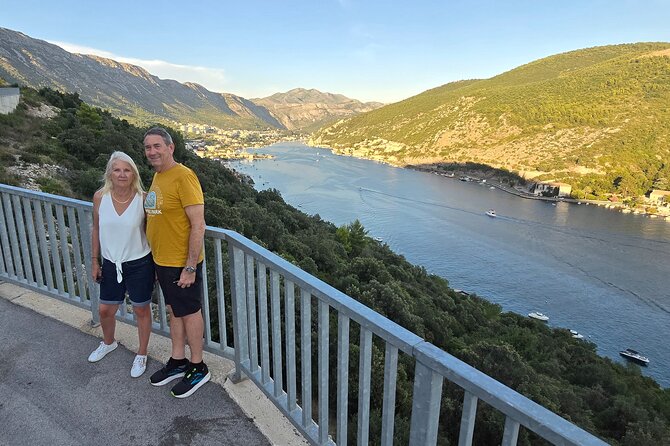 Dubrovnik Sunset Tour with Scenic Views and Local Wine - Hotel Adria: islands, port and peninsula views