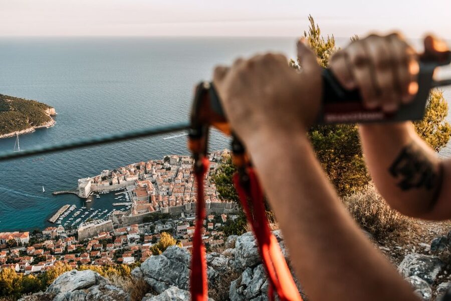Dubrovnik: Sunset Zip Line Experience Followed by Wine - Safety training before the real rides