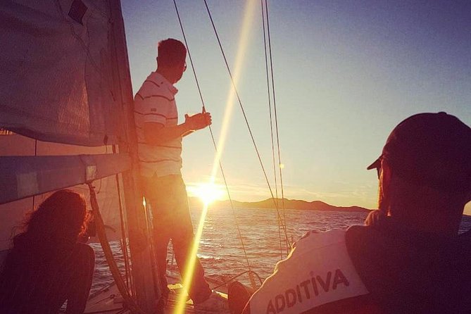 Experience Romantic Sunset Sailing on a modern 36ft (11m) sail yacht | Hvar - Leaving Hvar for the Pakleni Islands