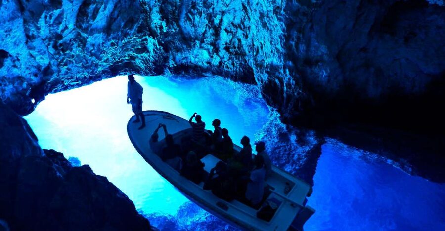 From Hvar: Blue and Green Cave Day Tour - A full day from Hvar, with plenty of open water