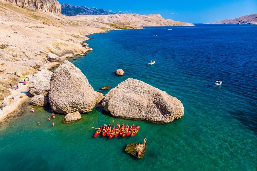 From Metajna/Novalja: Pag Bay Guided Sea Kayaking Tour - Final call: book it for scenery with real effort