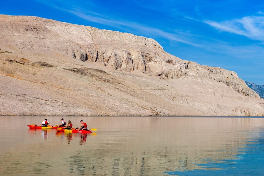 From Metajna/Novalja: Pag Bay Guided Sea Kayaking Tour - Beriknica’s three rocks create the final picture