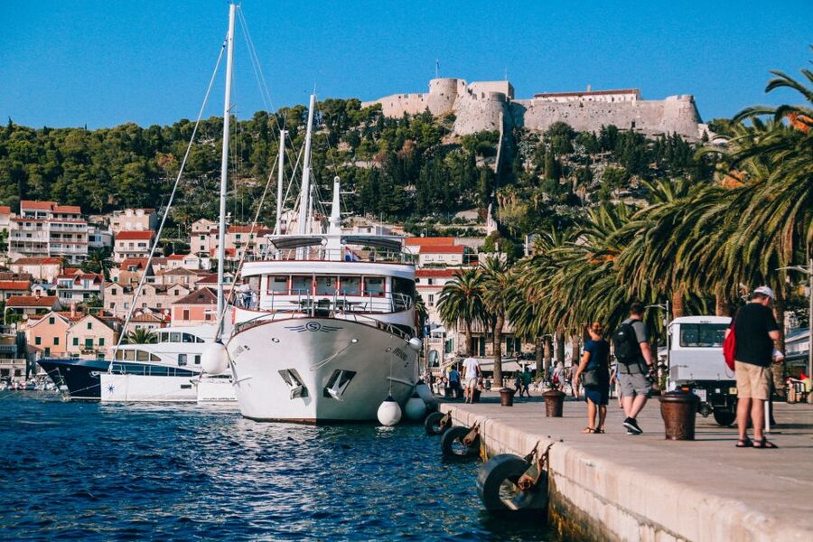 From Omis: Blue Cave & 5 Island Speedboat Tour - Two hours in Hvar Town