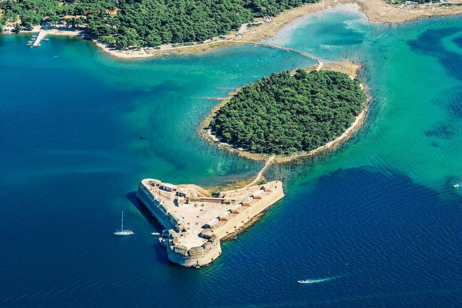 From Sinj: 1.5-Hour Private Flight over Kornati & Šibenik - Šibenik and the first sight of the Kornati islands