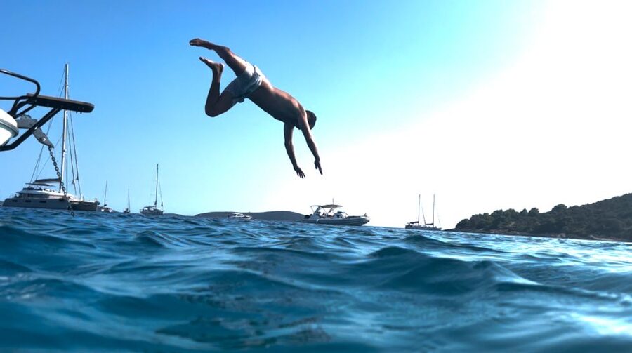 From Split: Blue Lagoon & 2 Islands half-day Private - Leaving Split and passing Trogir