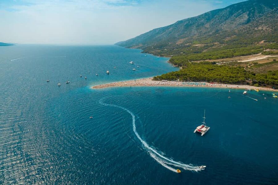 From Split: Catamaran Cruise to Golden Horn & Brač island. - Meeting the Summer Blues in Split