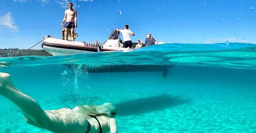 From Split: Half-day Trogir Tour & Speedboat to Blue Lagoon - Leaving Matejuška for the open Adriatic