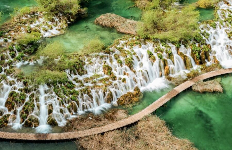 From Split or Trogir: Plitvice Lakes Guided Full-Day Tour - Kozjak Lake by boat