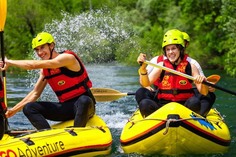 From Split/Šestanovac: Whitewater Rafting on Cetina River - Getting ready at Blato na Cetini