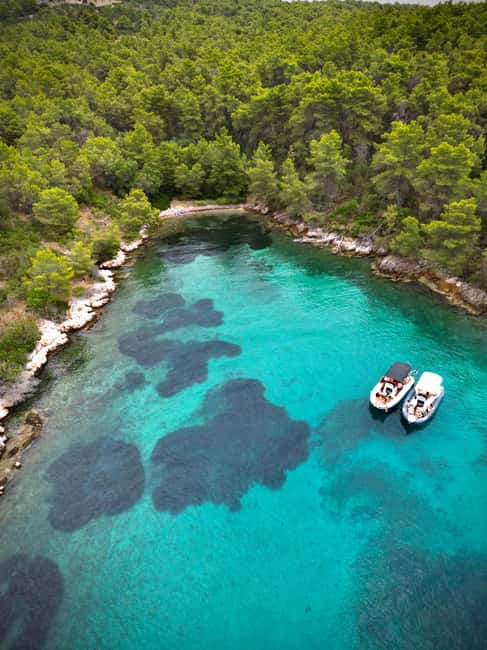 From Split: Trogir & Blue Lagoon Boat Tour with Snorkeling - Leaving Split by private speedboat