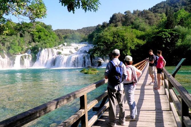 From Trogir, Seget, Okrug: Krka Waterfalls & Šibenik Culture Tour - The short boat ride to Skradin