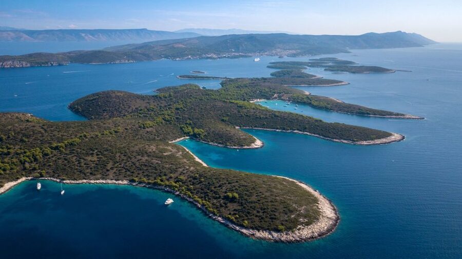 From Trogir/ Split: Hvar & Pakleni Islands Private Boat Tour - Milna on Brač gives you a calm first stop