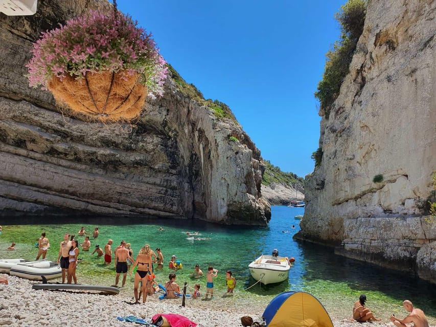 From Vis: Speedboat tour - Vis, Biševo & Blue Cave (shared) - The Blue Cave on Biševo before the crowds