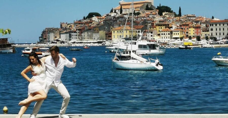 From Vrsar: Boat Trip to Rovinj and Lim Fjord - Leaving Vrsar with a drink in hand
