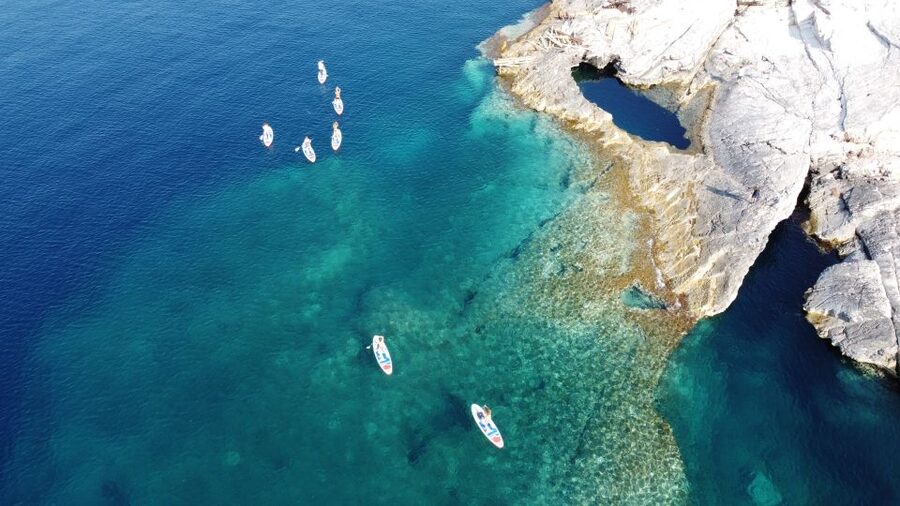From Zadar: Full Day Dugi Otok Guided Paddle Board Tour - Playing balote with wine or juice