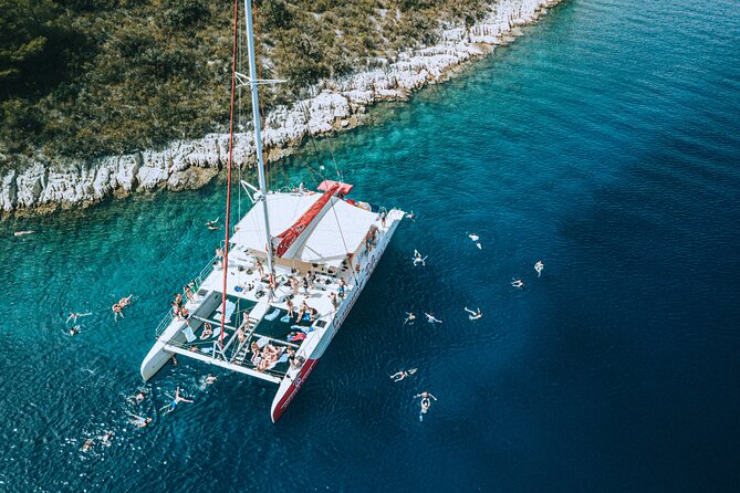 Full-Day Catamaran Cruise to Hvar & Pakleni Islands with Food and free Drinks - Pakleni Islands Bring the Best Swimming