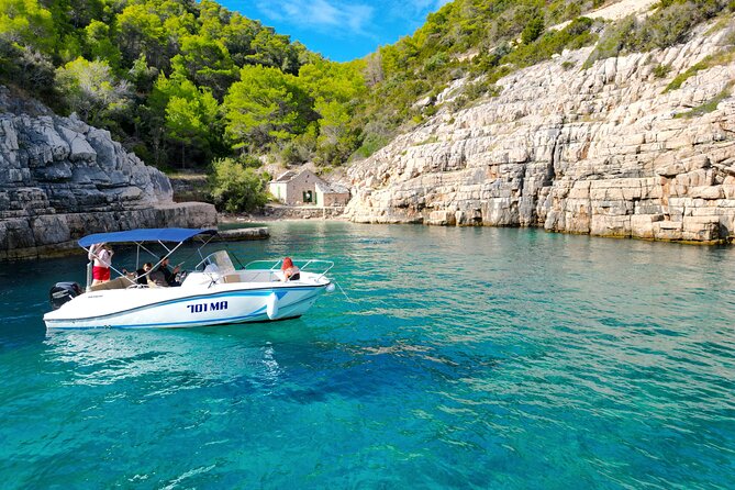 Golden Horn Beach & North Shore of Hvar Island Private Boat Tour - Jelsa after lunch: coffee and old-town details