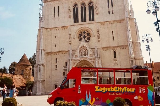 Hop On Hop Off Panoramic bus - Zagreb City Tour - St. Catherine’s Church and St. Mark’s Church