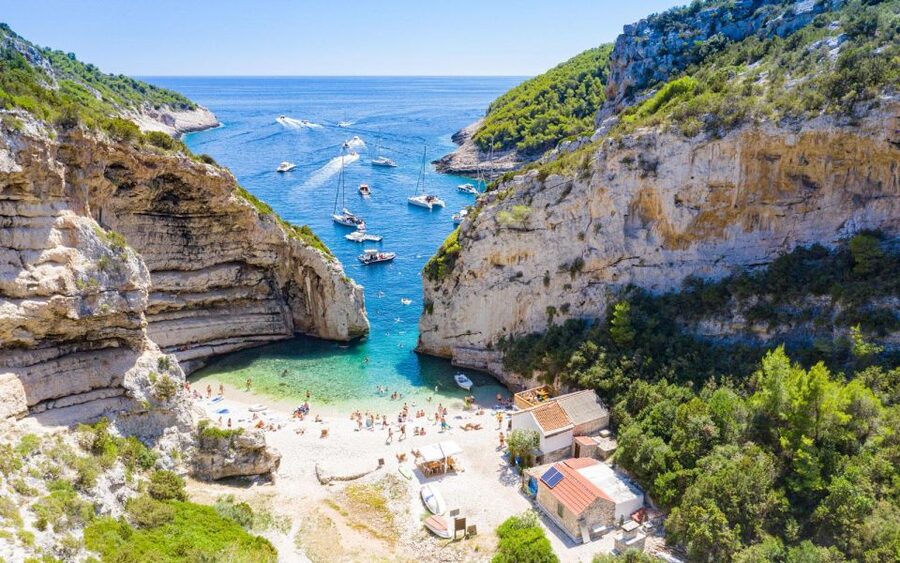 Hvar:Blue & Grenn Cave and Vis Island Private Speedboat Tour - The Pakleni Islands finish the day