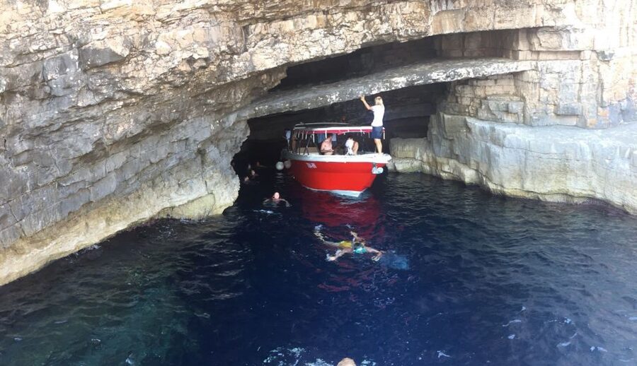 Hvar: Private Blue Cave and Vis Speedboat Tour - Budikovac Blue Lagoon in clear water