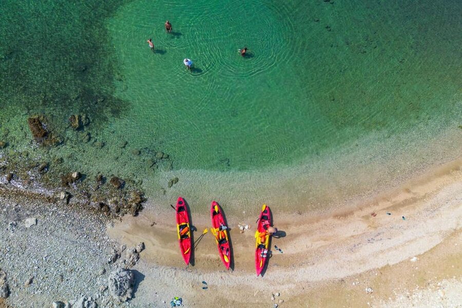 Kayak and Via Ferrata Adventure - Slana Bay and the start of the climb