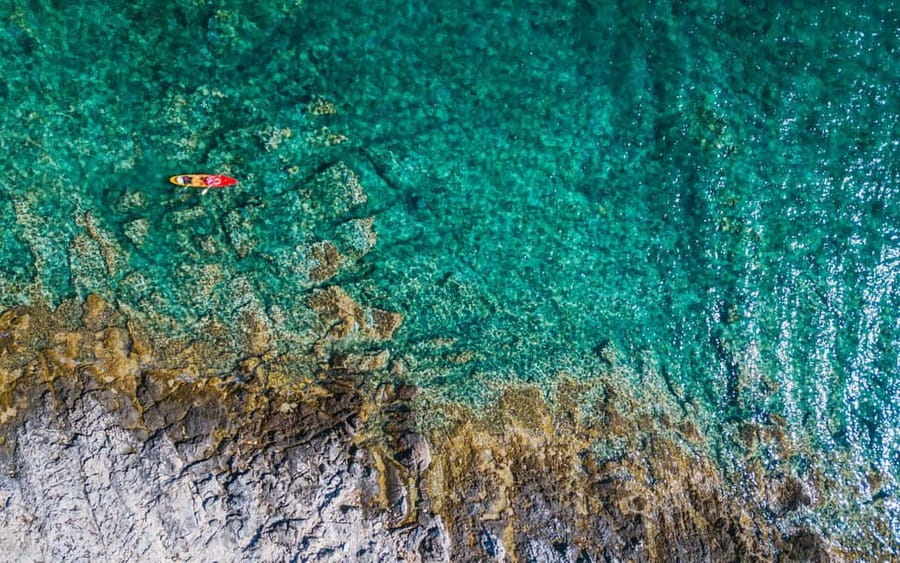 Korcula Archipelago Kayak Tour - Swimming and snorkeling in the Adriatic