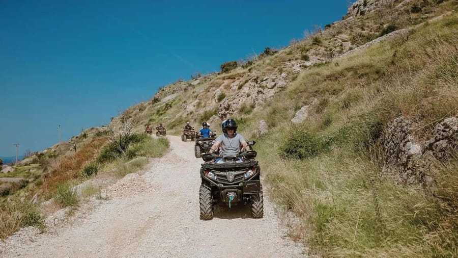 Omiš/Split Expedition: 65 km Quad Tour to Hidden Waterfalls - Zadvarje and the Velika Gubavica viewpoints