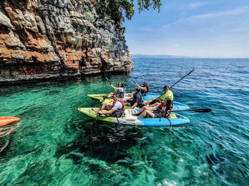 Opatija: Cliffs and caves kayak adventure - Starting at Slatina Beach in Opatija
