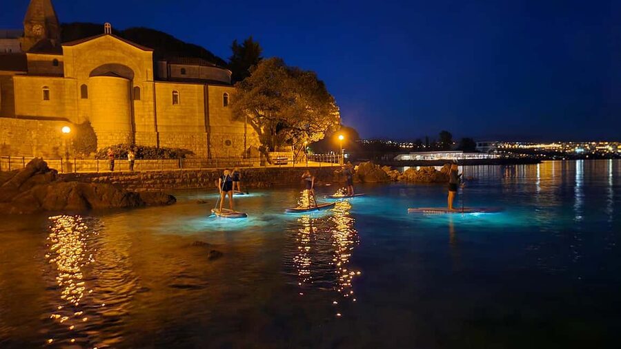 Opatija: Guided SUP Paddleboarding Adventure at Night - Starting at Slatina Beach in Opatija