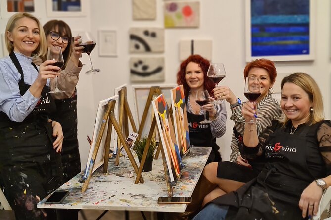 Painting party at Art Bottega - Paint & Wine Studio in Zagreb - Who Will Enjoy This Zagreb Activity Most