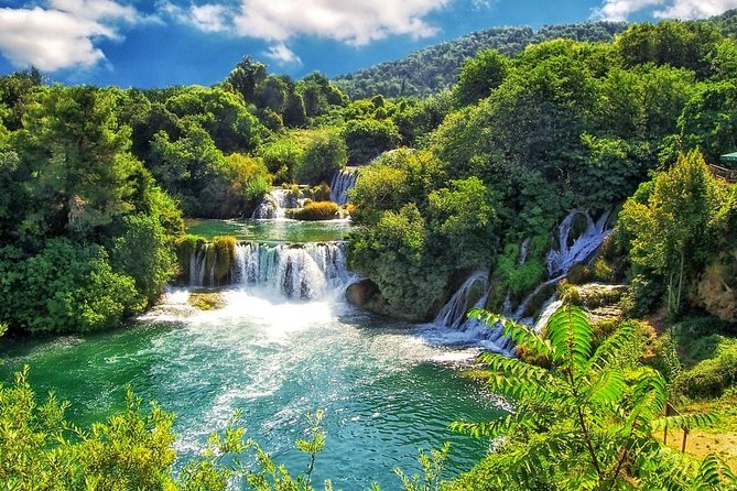 Private Krka Waterfalls tour with 30min Boat Cruse - Skradin begins the day on the water