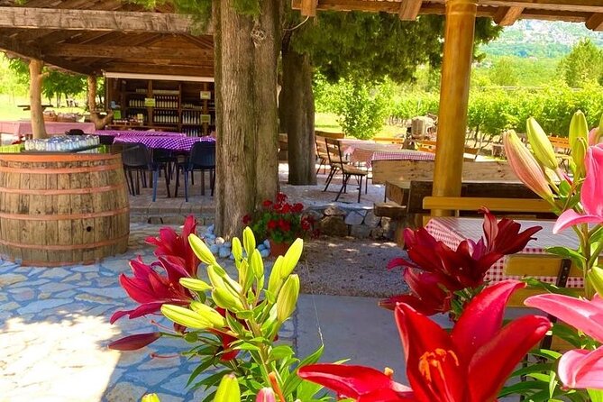 PRIVATE Wine Tour to Konavle country side - Smoked ham, cheese, and a country table