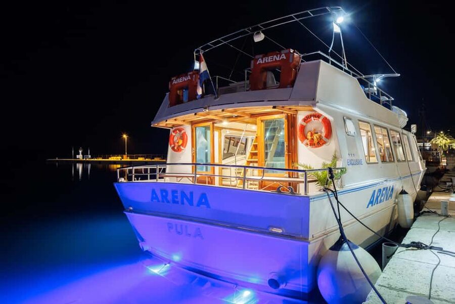 Pula: Brijuni National Park Dolphin Watching Tour w/Dinner - Brijuni National Park from the sea