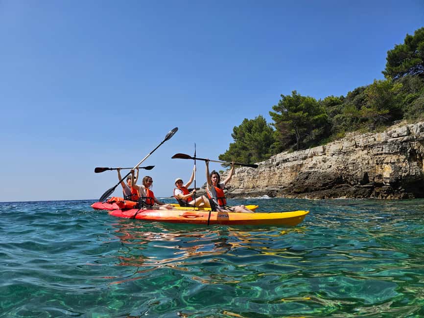 Pula: Cave Kayak Tour, Snorkeling and Island Jumping - Guides, atmosphere, and safety