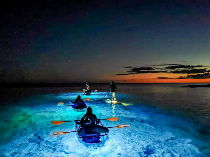 Pula: Night-Time Sea Kayaking Tour in Transparent Kayak - Drinks, photographs, and the starry sky
