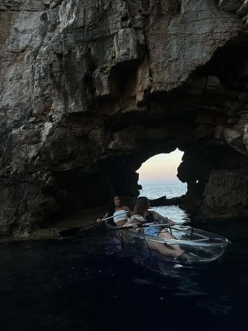 Pula: Sunset/Night Illuminated Transparent Kayak Tour - Photos, drinks, and useful equipment