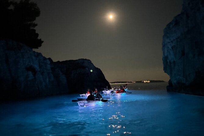 Pula: Sunset/Night-time Illuminated Transparent Kayak Tour - Key points at a glance