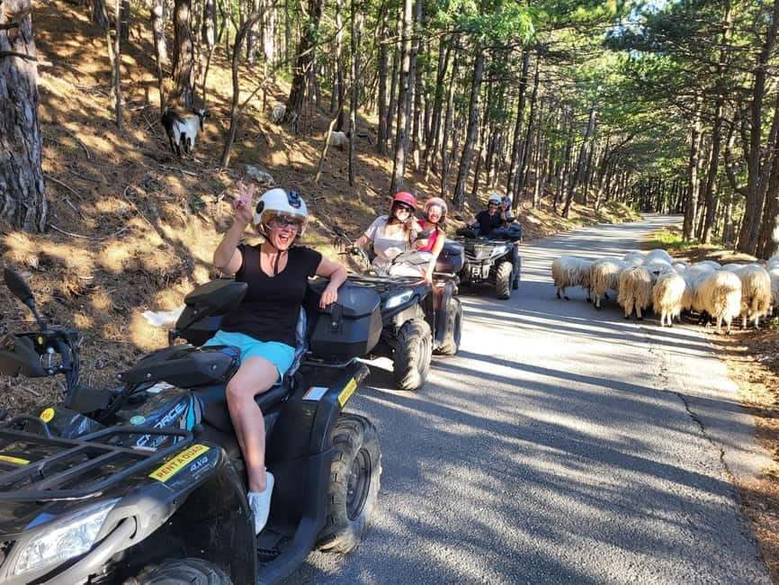 Quad tour to Biokovo Skywalk - Leaving Makarska by quad